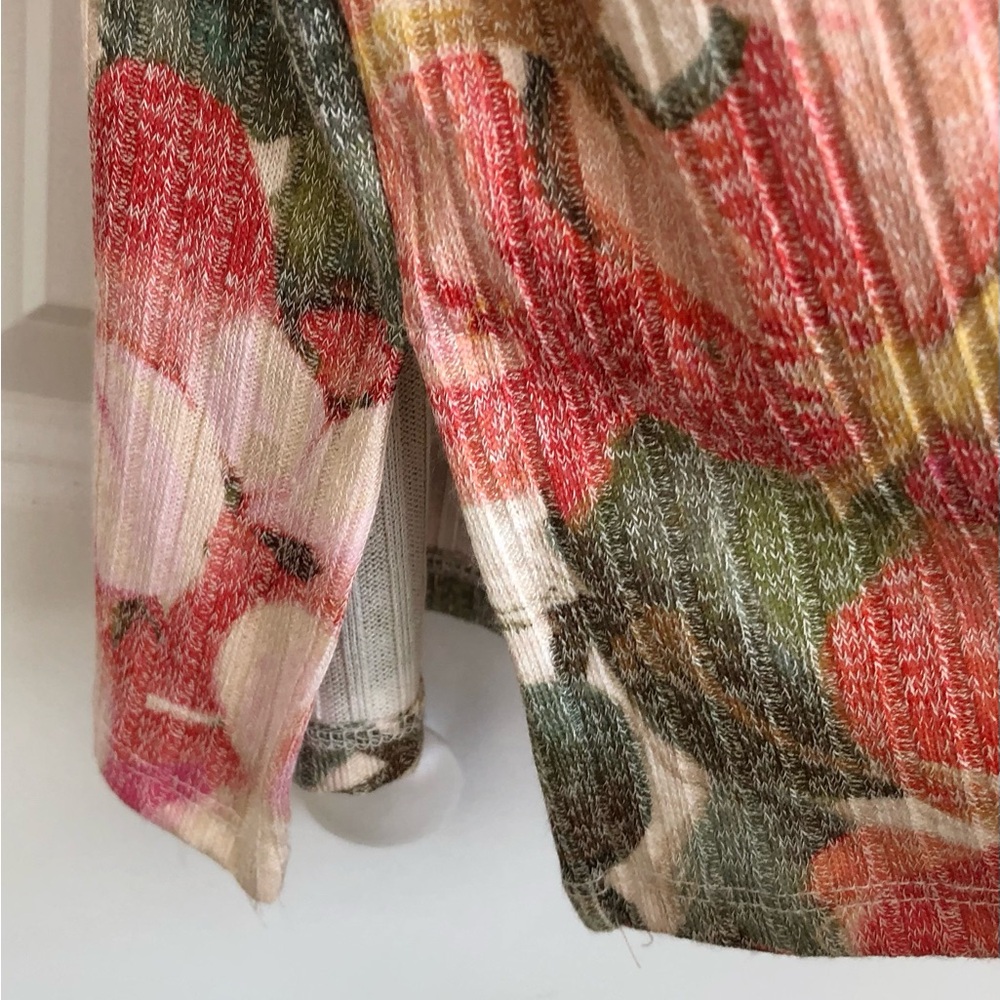 ALFRED DUNNER WOMENS TOP SIZE 3X PULLOVER CREW NECK FLORAL TUNIC 3/4 SLEEVEPS291 - Picture 4 of 7